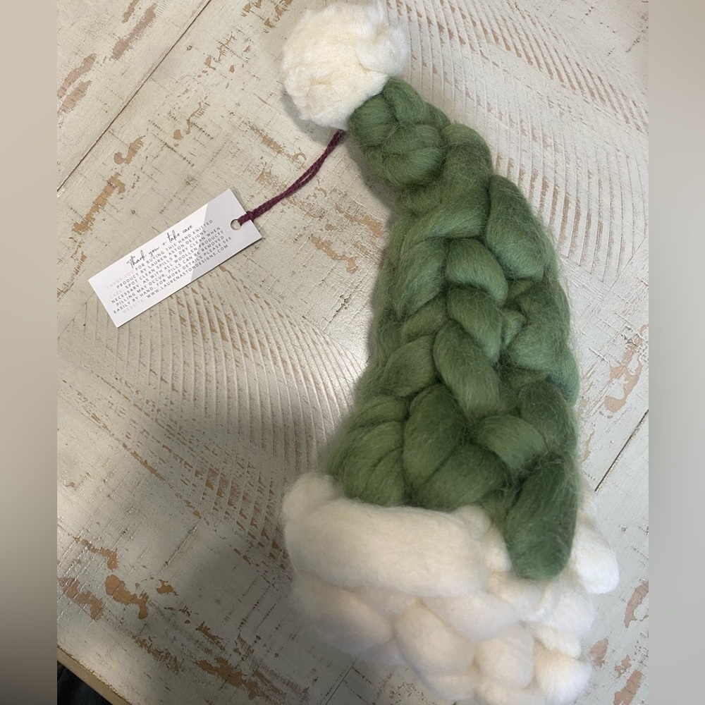Nwt Hand Knit Santa Hat Wine Topper - Picture 3 of 6